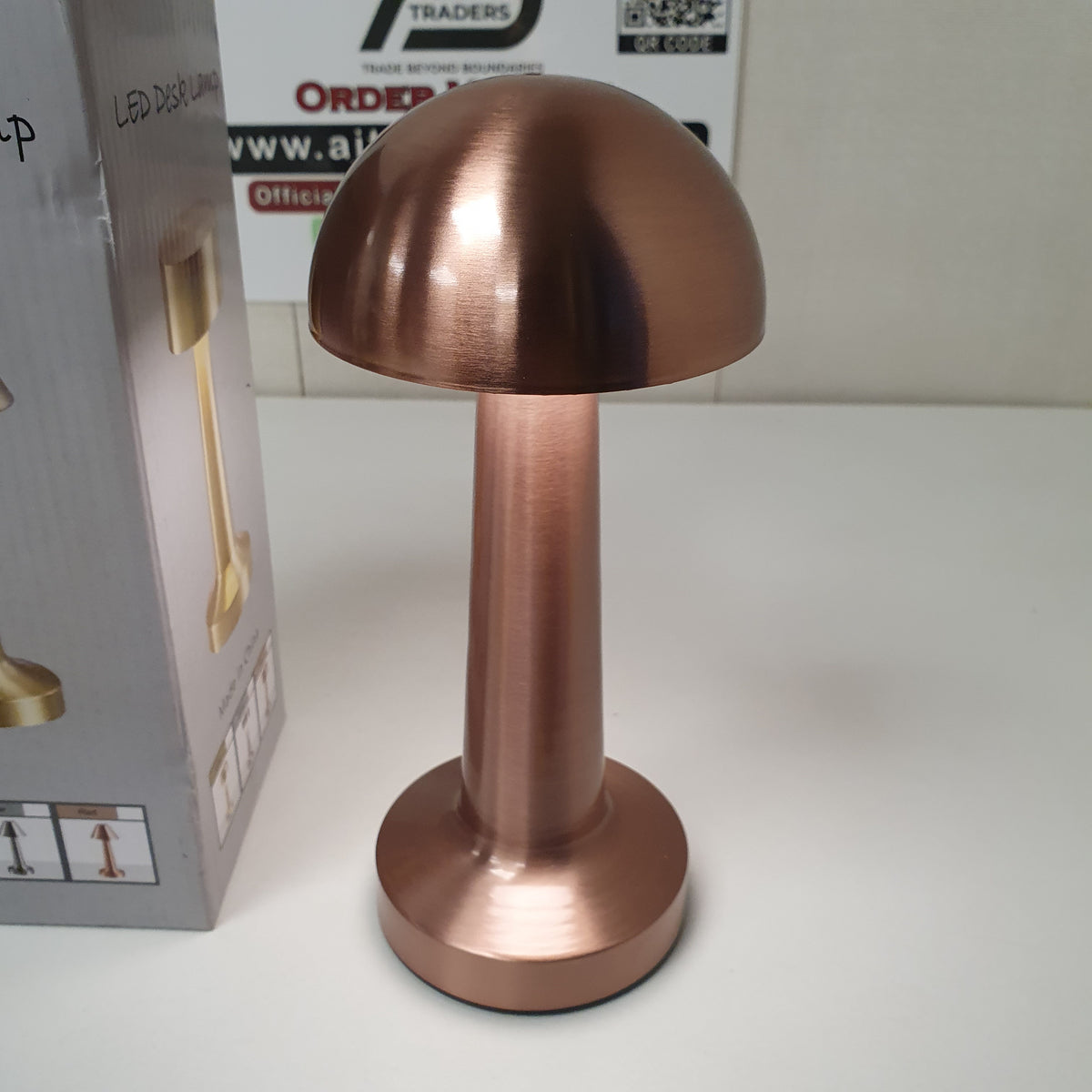 Mushroom Style Rose gold Table Lamp, 11750