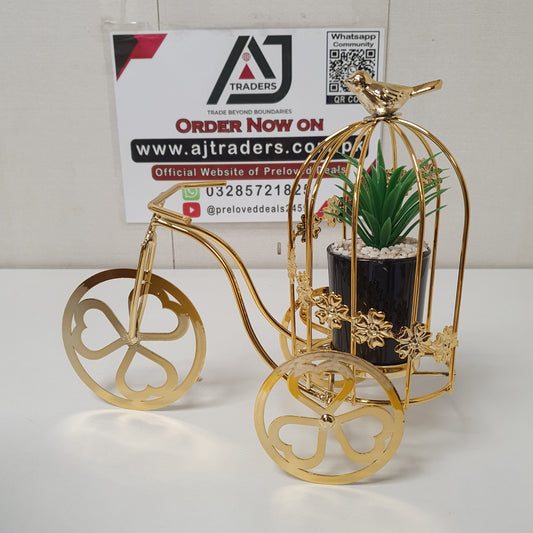 Golden Decoration Tri Cycle Style with Pot, 21700