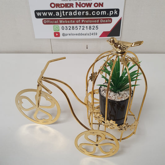 Golden Decoration Tri Cycle Style with Pot, 21700