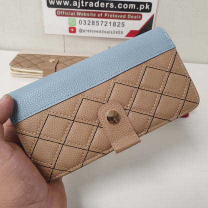 Ladies Clutch Brown Button Style, 41700