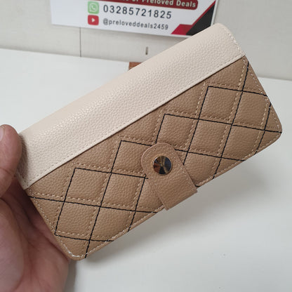 Ladies Clutch Brown Button Style, 41700