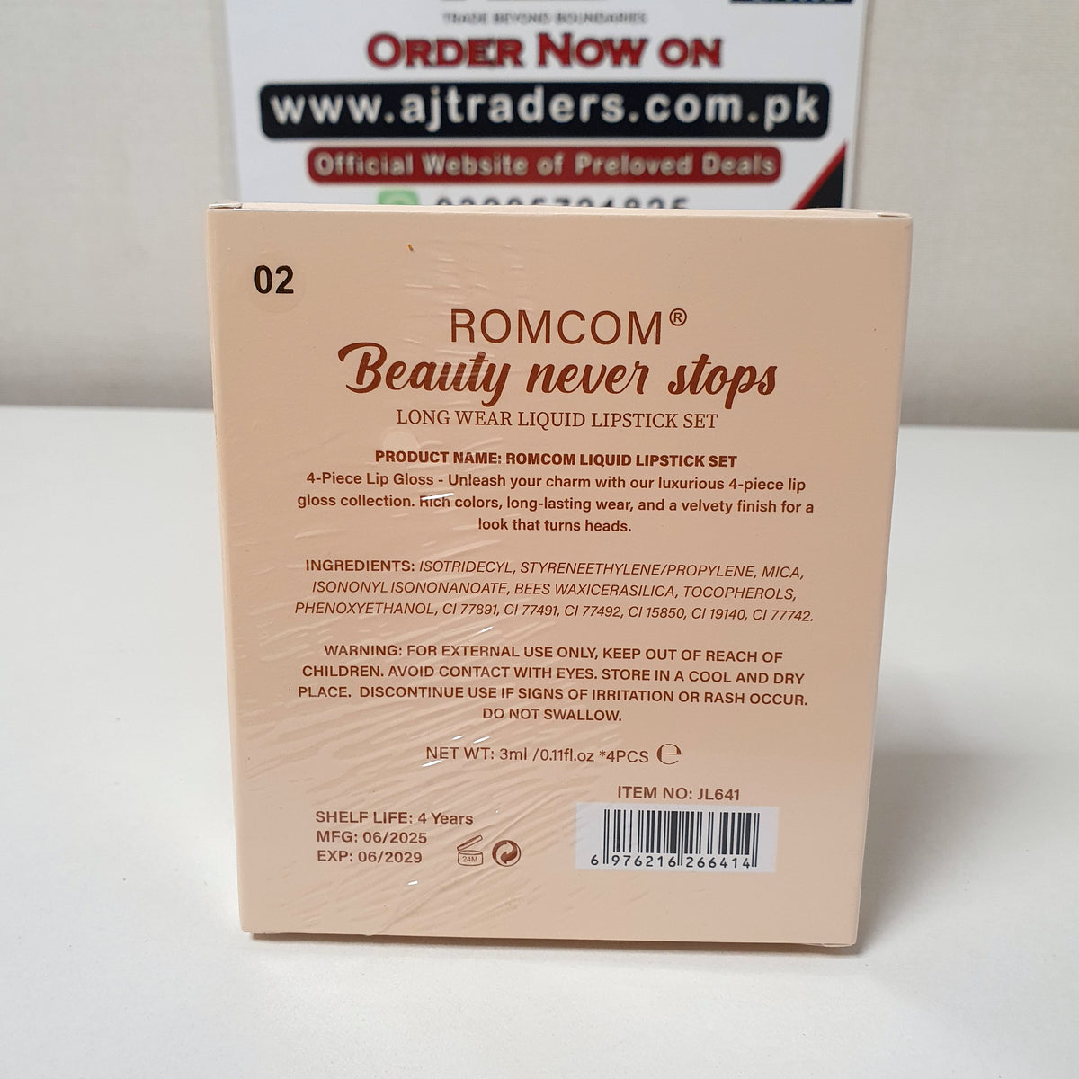 Romcom Beauty Never Stops Long Wear  Liquid Lipstick Set, 241450