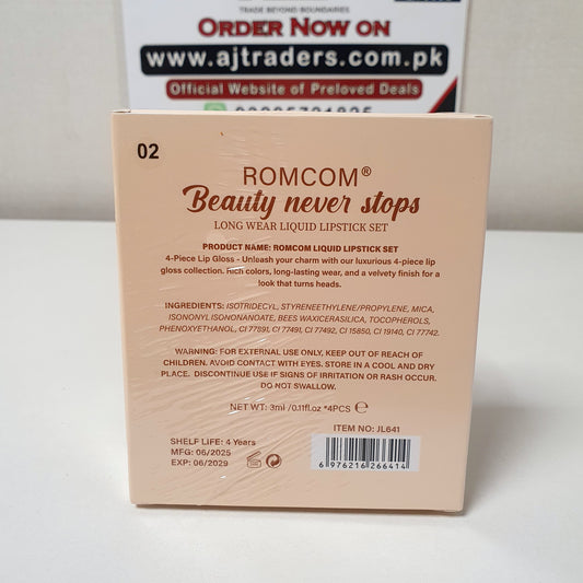 Romcom Beauty Never Stops Long Wear  Liquid Lipstick Set, 241450