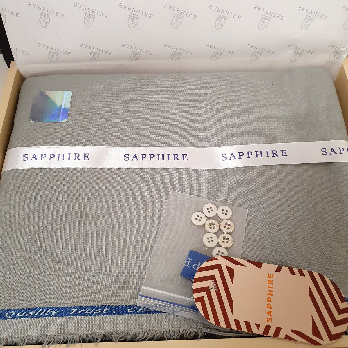 Men's Light Grey Sapphire Suit Gift Box Pack, 103350