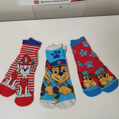 Cartoon Chracter Socks For Kids Pack of 3, 30