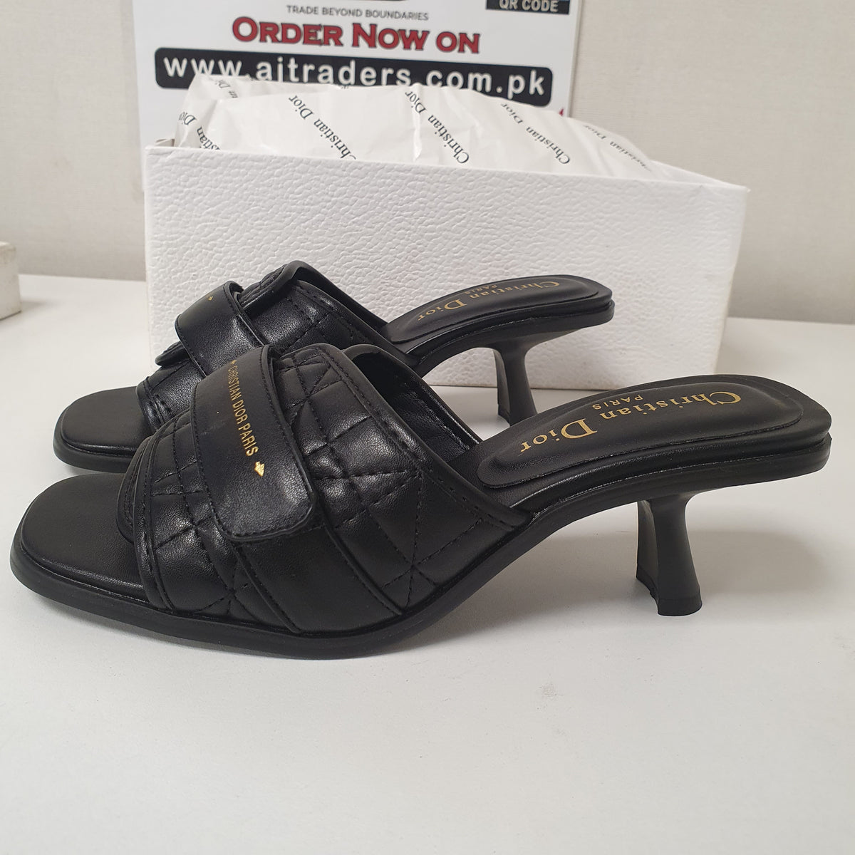 Christian Dior Paris Ladies Chappal Long Heel 9146