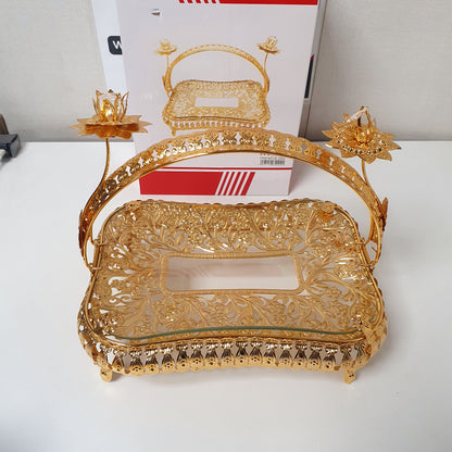 Golden Tray Rectangle Shape, 52600