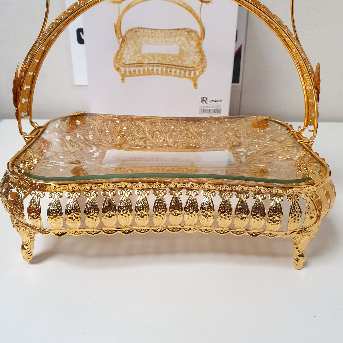 Golden Tray Rectangle Shape, 52600