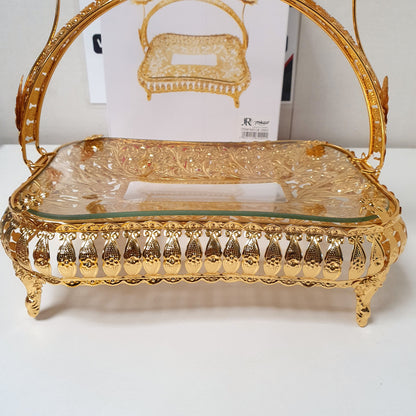Golden Tray Rectangle Shape, 52600
