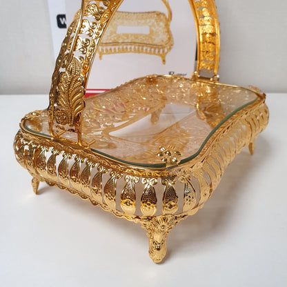 Golden Tray Rectangle Shape, 52600