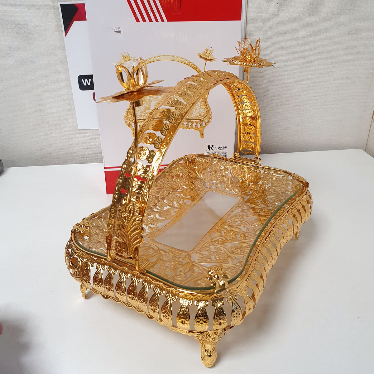 Golden Tray Rectangle Shape, 52600