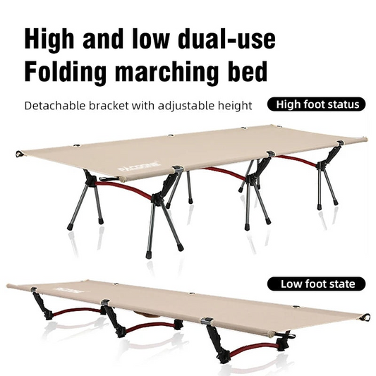 Ultralight Pacoone Camping Bed Foldable Brown
