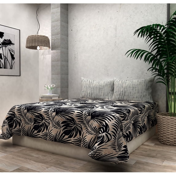 Etavonni Home Blue Offwhite Bedsheet , 1