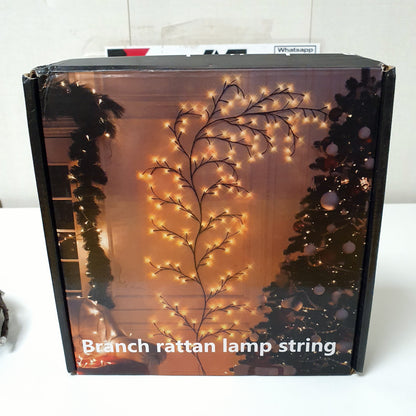 Warm White LED Branch Vine String Lights - Cozy Ambient Decor
