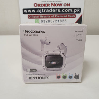 Air Max True Wireless Bluetooth Earbuds with Smart Screen Case