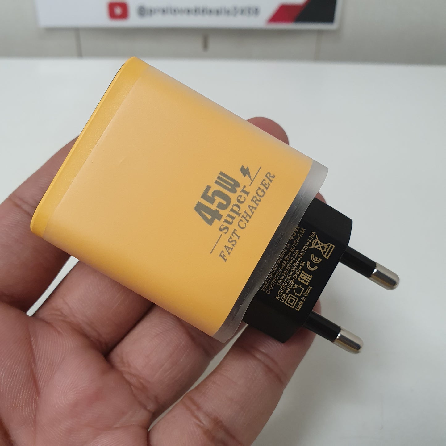 45W Super Fast Charger Dual USB-C & USB-A Wall Adapter