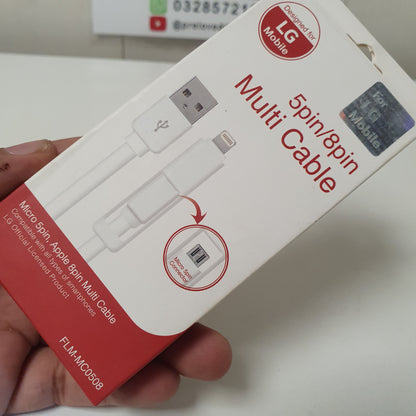 LG 2-in-1 Micro 5-Pin & Apple 8-Pin Charging Cable