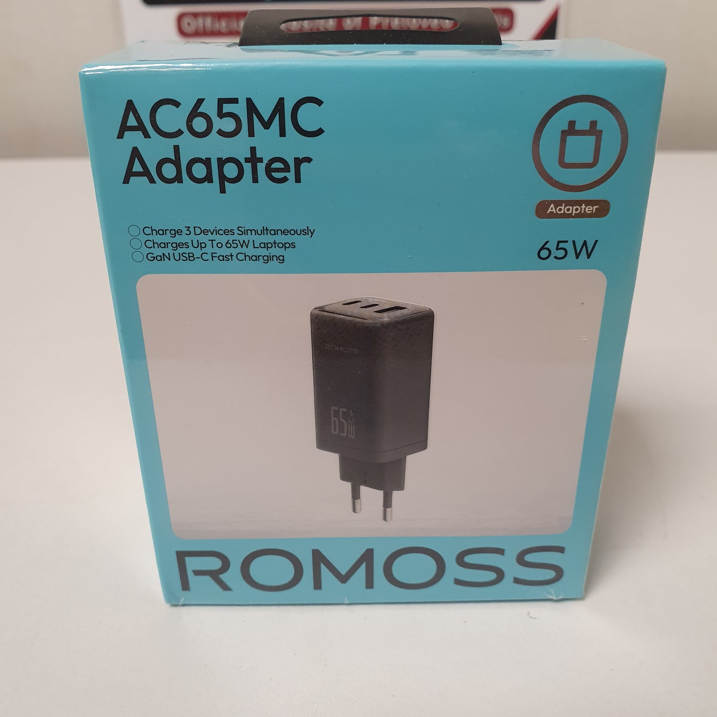 Romoss AC65MC 65W GaN Fast Charger Adapter - 3 Port USB-C