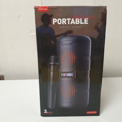 Portable Wireless Bluetooth Speaker with Mic & LED Lights