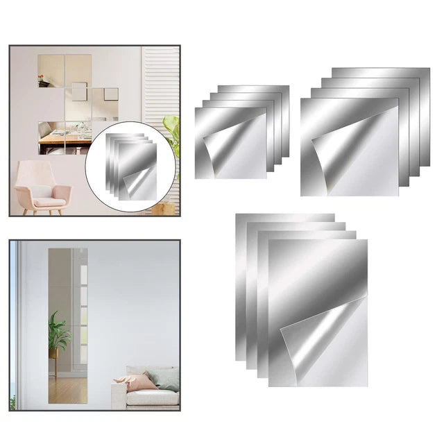Flexible Acrylic Wall Mirror Sticker Sheet (30x40 cm)