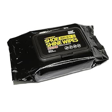 Quick Shoe Cleaner Wipes Pack of 80 Extra Thick Shine Wipes