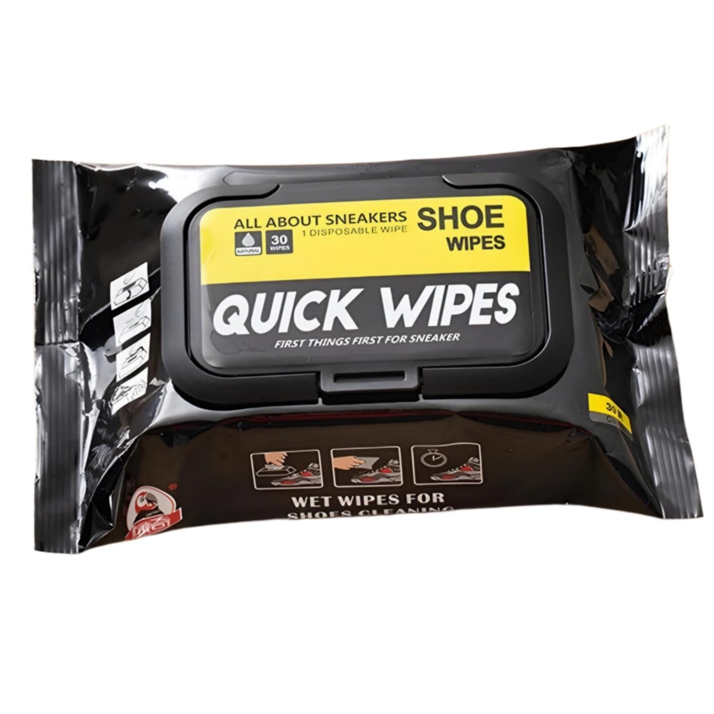 Quick Shoe Cleaner Wipes Pack of 80 Extra Thick Shine Wipes