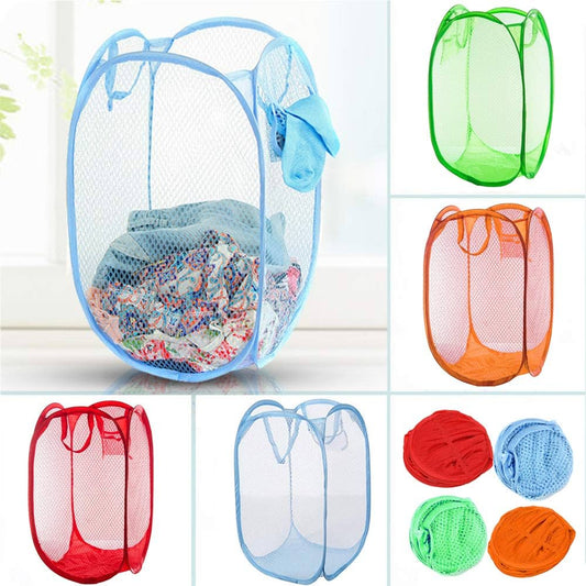 Foldable dirty cloth Mesh Basket