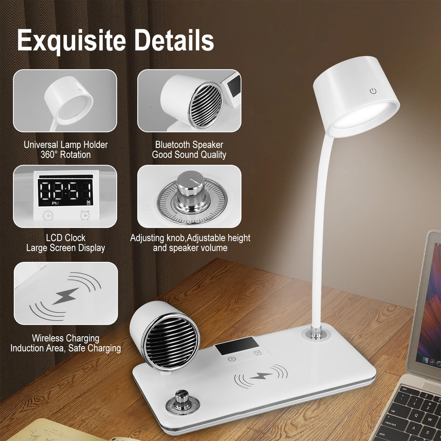 Bt Speaker 4 in 1 Wireless Charger, 241200