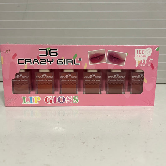 Crazy Girl 6 color Lip Gloss