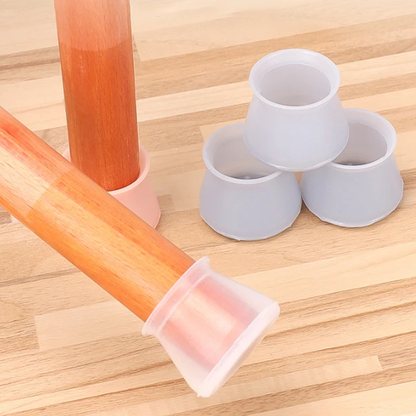 4 Pcs Silicone Chair Leg Caps Floor Protectors