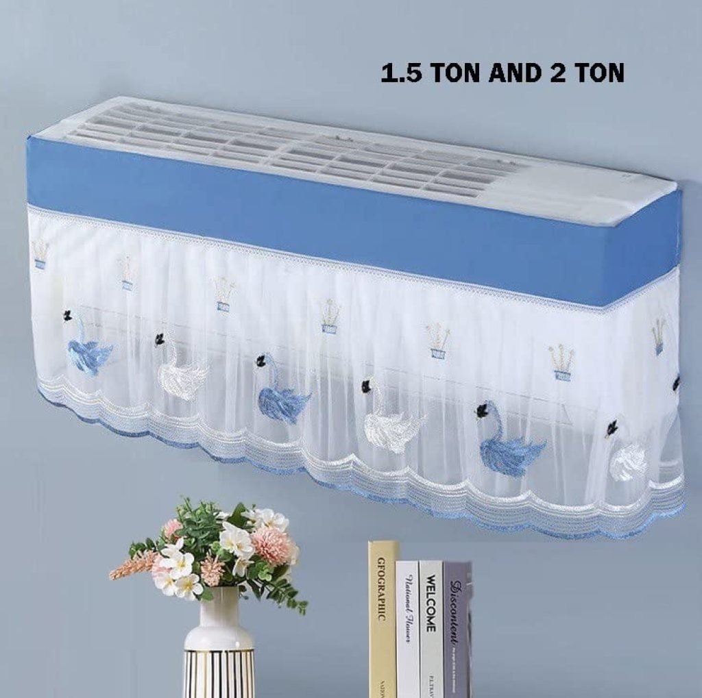 Embroidered Net Fabric Cover for Indoor AC Unit