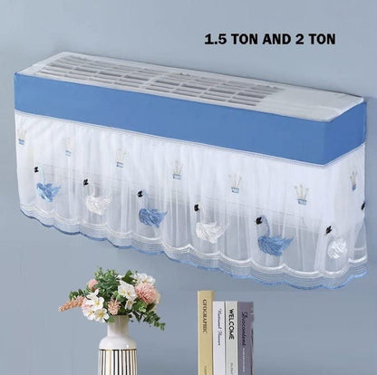 Embroidered Net Fabric Cover for Indoor AC Unit
