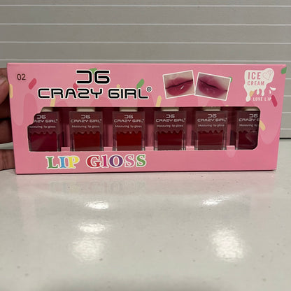 Crazy Girl 6 color Lip Gloss