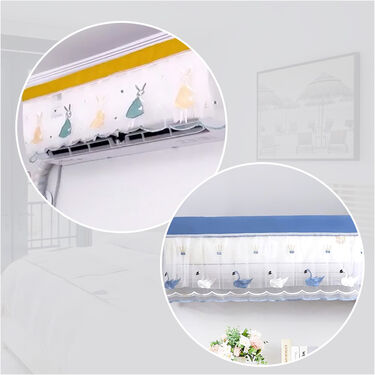 Embroidered Net Fabric Cover for Indoor AC Unit