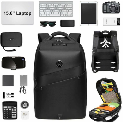 BIAOWANG Antitheft 15.6″ Backpack with USB & AUX