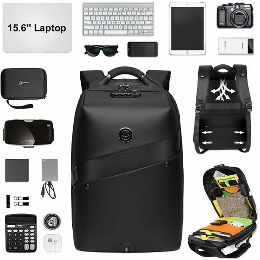 BIAOWANG Antitheft 15.6″ Backpack with USB & AUX