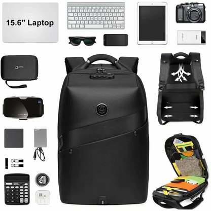 BIAOWANG Antitheft 15.6″ Backpack with USB & AUX