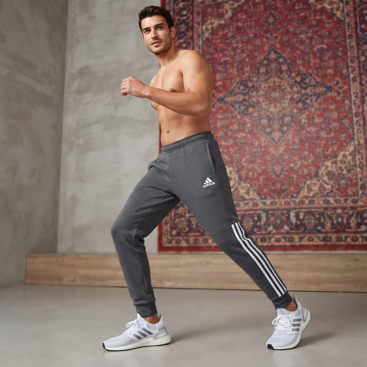 Adidas Charcoal Grey Logo Trouser only , 233