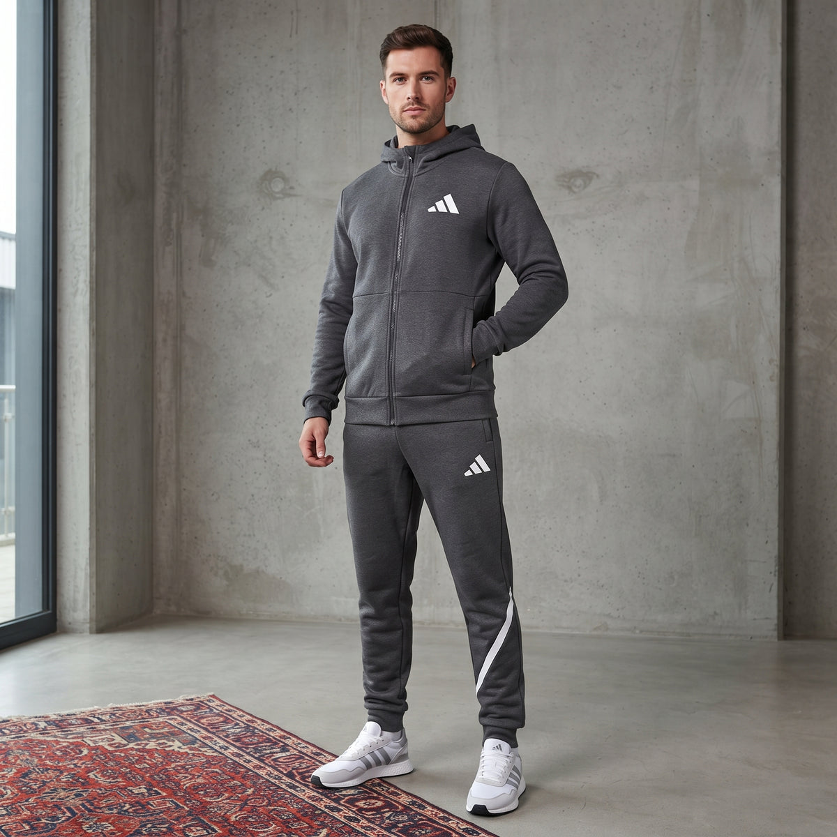 Grey Adidas Track Suit Warm, 4