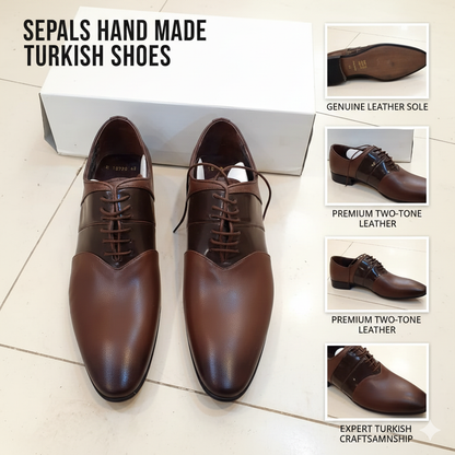 Sepals Brown Classic Shoes Turkish Hand Made ART005