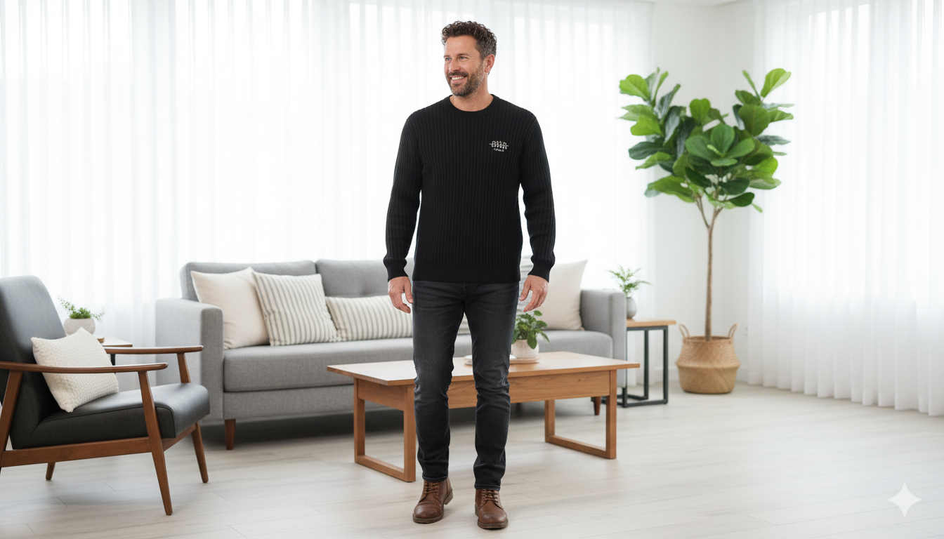 Min Trend branded Mens Black Sweater , 103550