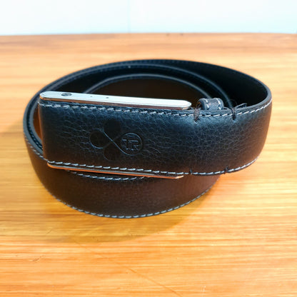 Leather Belt with Box and Pouch