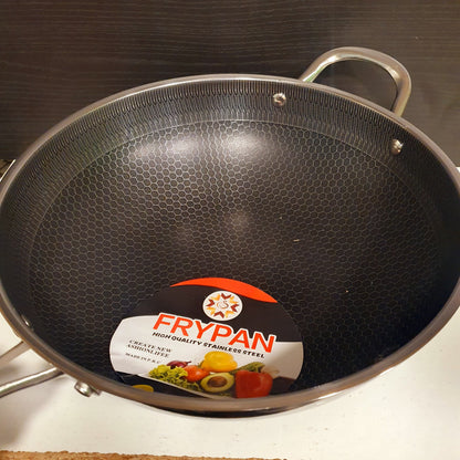 Honeycomb Pattern Frying Pan With Handle 4748