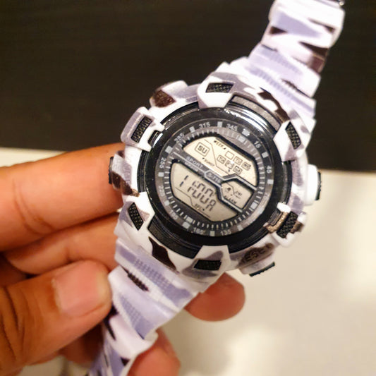 Digital Watch White Army Style