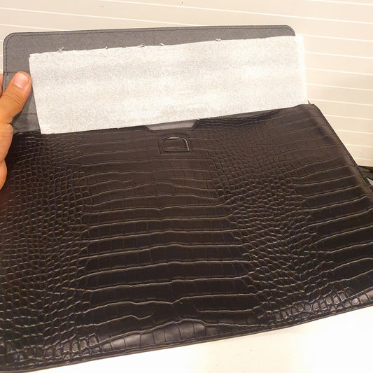 Black Crocodile Style Tablet Sleeve