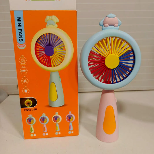 Rainbow Color Mini Rechargeable Light Fan, 21500
