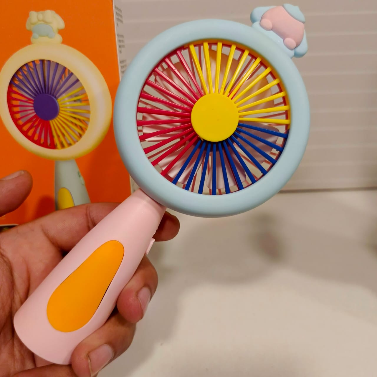 Rainbow Color Mini Rechargeable Light Fan, 21500