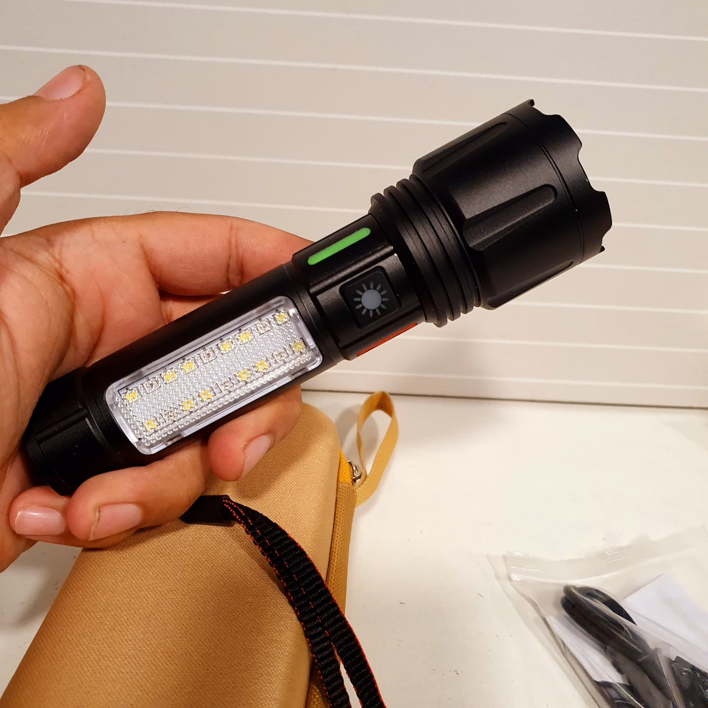 Torch Flash Light with Pouch Rechargeable 61100