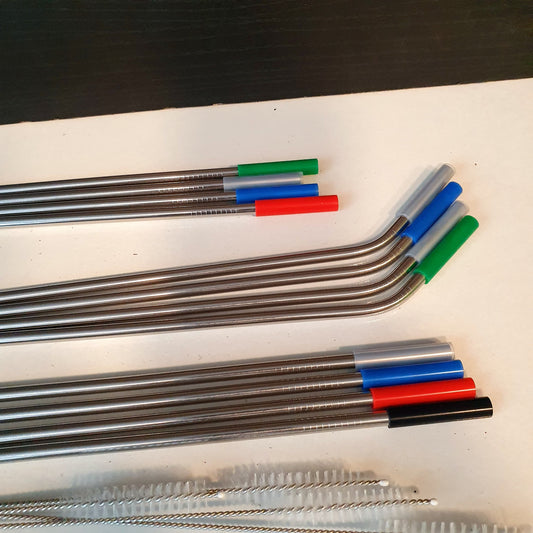 Multicolor Straw Stainless Steel with Cleaning Brush 21070