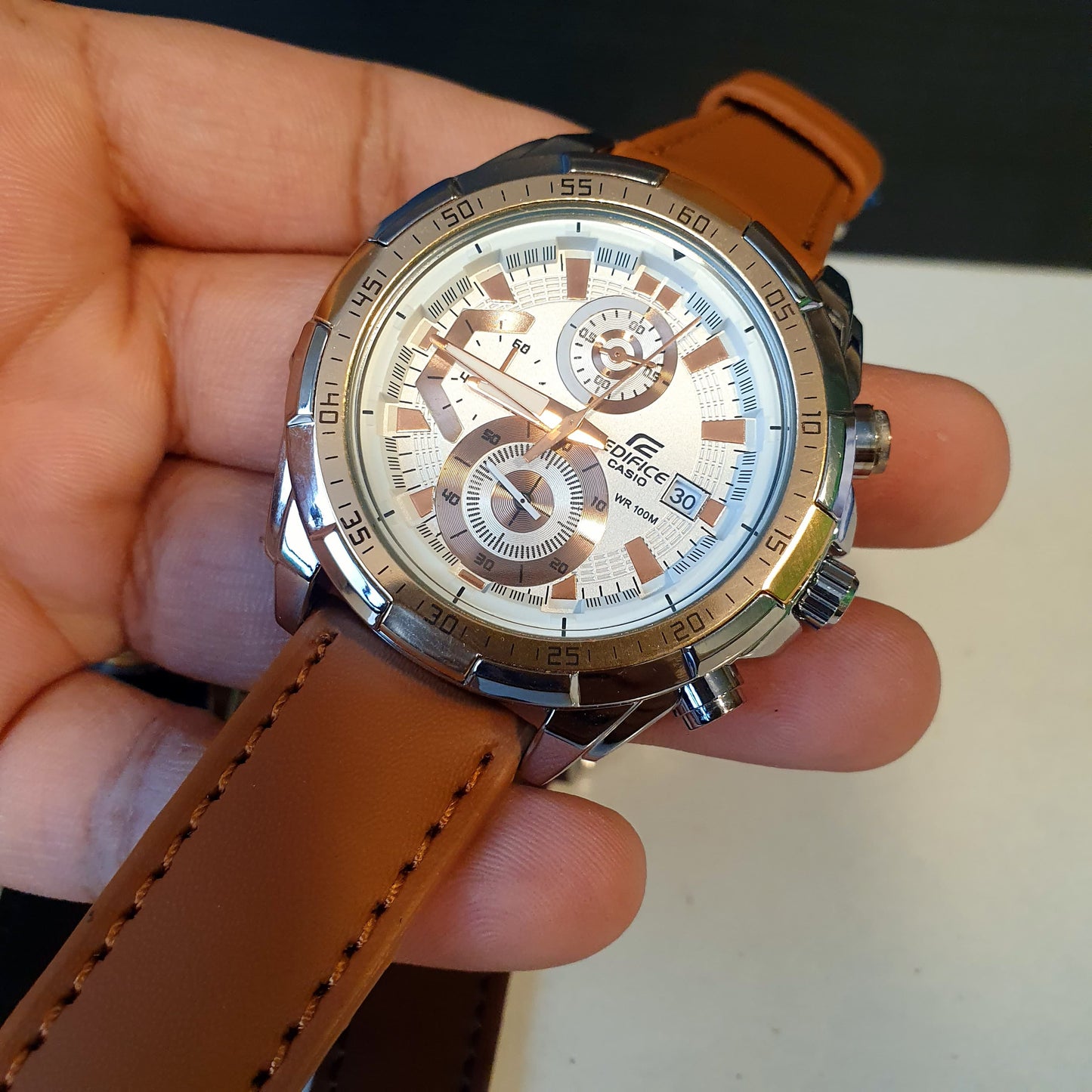 Casio Edifice Gents Leather Strap Watch 12450